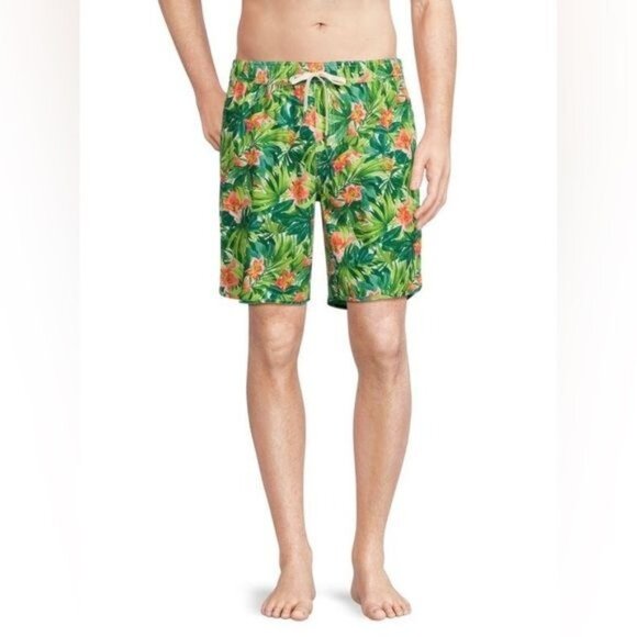 Fair Harbor Other - New FAIR HARBOR Hibiscus Swim Shorts in GREEN MULTI XXXL (Waist size 39 - 40)